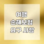 여행 손해보험 요구 사항